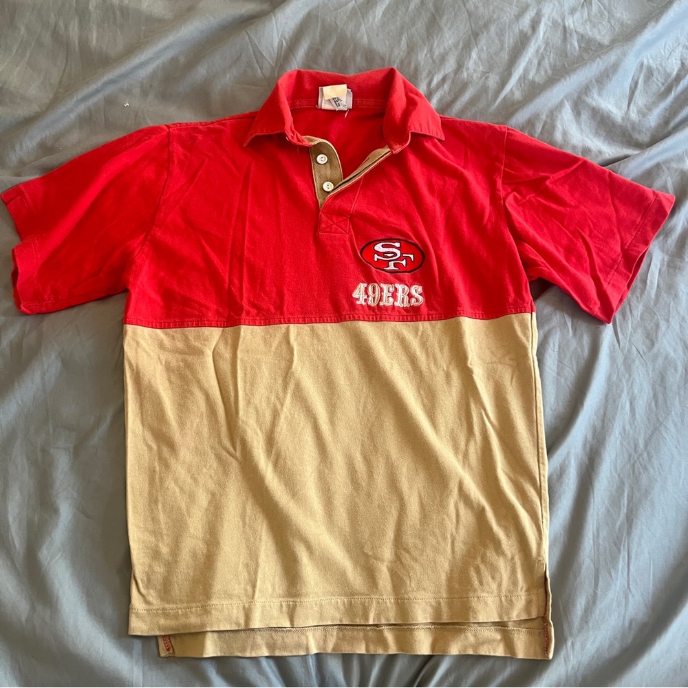 Vintage Apex One San Francisco 49ers Colorblock Polo Shirt Men’s Size Small